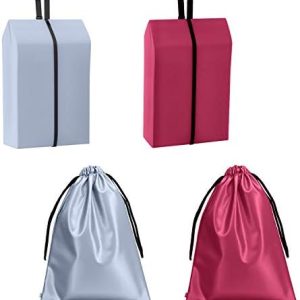 YAMIU 12PCS Shoe Bags for Travel – Large Dustproof Drawstring Shoes Pouch Packing Organizers for Men & Women, Black